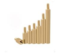 KSeSii 20-50 piezas M2.5 roscadas de latón macho hembra de 4 mm/5 mm/6 mm, montaje de moleteado redondo único para espaciador de tablero de montaje (5 mm (50 unidades), M2.5XL (rosca de 4 mm)