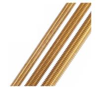 KSeSii 3 piezas M2 M2.5 M3 M4 M5 M6 M8 M10 M12 ~ M20 Varilla roscada completa de latón macizo Barra de cobre Perno prisionero Eje largo Longitud de la varilla 250 mm 500 mm(M2.5 x 250mm)