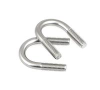 KSeSii 5-10 piezas de abrazaderas para tubos en U de acero inoxidable DIN3570 con pernos en U (M8 x 25,10 PCS)