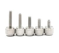 KSeSii 5-100 Uds Tornillos moleteados de Grano Recto M2 M2.5 Pernos de Perilla de Agarre Manual de Acero Inoxidable for calibradores Vernier Longitud 4-12mm(M2.5 X 8mm,5 Pcs)