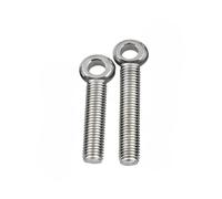 KSeSii 5/2/1 Uds GB798 304 anillo de acero inoxidable perno de enlace ojo de pez tornillo de agujero deslizante M5 M6 M8 M10(M6x80 2PCS)