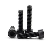 KSeSii 5~50 piezas M3 M4 M5 M6 M8 Tornillo de cabeza hueca hexagonal de nailon negro Tornillo de plástico moleteado con cabeza ahuecada Longitud: 5~60 mm(M5 8mm - 30Pcs)