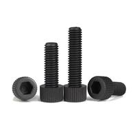 KSeSii 5~50 Uds M3 M4 M5 M6 M8 M10 negro/blanco Nylon hexágono con cabeza hueca hexagonal tornillo cabeza en forma de copa perno de plástico moleteado for uso de aislamiento(Black,10MM_M6 (20PCS))