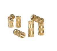 KSeSii 50 tuercas de inserción roscadas de latón termofusible, M2, M2.5, M3, M4, M5, M6, M8 y M10, de inyección de plástico moleteado, for impresión 3D.(Length 6mm,M2(OD3.5mm) 50Pcs)