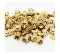 KSeSii 8-500 piezas de tuercas de inserción térmica de latón, temperatura ajustable, soldador eléctrico, rosca moleteada termofusible, insertos de tuerca de plástico inyectado(M5-M8 EU 100pcs)