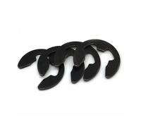 KSeSii Anillo de retención de cojinete de eje de acero al carbono negro/acero inoxidable 304, arandela dividida, a presión, Clip tipo E, Circlip, 50 Uds., 1,2-12mm(6mm,Black carbon steel)