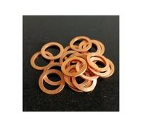 KSeSii Arandela plana de cobre Junta de sellado M10 Diámetro interior Anillo de sellado de 10 mm Hoja delgada Arandela de cobre rojo T3(10x16x1.5(20Pcs))