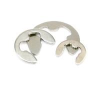 KSeSii M1.2 M1.5 M2 M3 M3.5 M4 M5 M6 M7 M8 M9M10M11M12M13M15M16 304 Arandela de anillo de retención de eje de acero inoxidable Clip E externo Circlip(M7 50pcs)