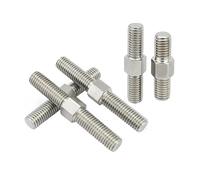 KSeSii M10 Rosca izquierda y derecha Rosca de doble extremo Varilla Rosca positiva y negativa Pernos de barra Tornillo Tornillo Acero inoxidable 304(M10x50mm-5pcs)