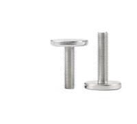 KSeSii M2.5 M2 M3 M4 M5 M6 Tornillo de Cabeza Plana Extra Grande con Ranura de una Palabra de Acero Inoxidable 304 Tornillo de Cabeza Redonda Plana(25mm,M4-2Pcs)