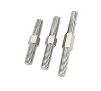 KSeSii Rosca izquierda y derecha M16, varilla roscada de doble extremo, barra de rosca positiva y negativa, pernos, tornillo de acero inoxidable 304(M16x60mm-3pcs)