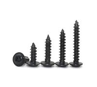 KSeSii Tornillos autorroscantes de cabeza redonda con arandela, chapados en negro, M1.4, M2, M2.5, M3, M3.5, M4, M5 y M6, 20-100 unidades(8mm,M5x20pcs)