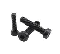 KSeSii Tornillos de cabeza hueca hexagonal de perfil bajo y delgado, M3, M4, M5, M8, M10 y M12, de acero inoxidable negro, 2-50 unidades(10mm,M8 5pcs)