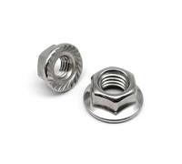 KSeSii Tuerca de brida dentada de acero inoxidable 316 A4, cabeza hexagonal, con bloqueo dentado, M3, M4, M5, M6, M8, M10, M12, 2/10/20 unidades, M3, M4, M5, M6, M8, M10, M12(2pcs M10)