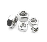 KSeSii Tuerca hexagonal de acero inoxidable 304, 1-100 unidades, M1, M1.2, M1.4, M1.6, M2, M2.5, M3, M3.5, M4, M5, M6, M8, M10, M12, M16, M20, M24(200pcs M2)