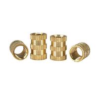 KSeSii Tuercas de inserción de latón for moldeo por inyección, de 10 a 50 piezas, M2, M2.5, M3, M4, M5, M6, M8 y M10, con rosca moleteada redonda de latón.(15mm,M4x5.5 (20Pcs))