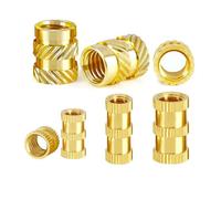 KSeSii Tuercas de latón moleteadas, roscadas, moldeadas por inyección, for impresión 3D, 50 unidades, M2, M2.5, M3, M4, M5, M6, M8(STR M3 OD5 50pcs,Length 3.5mm)