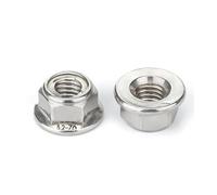 KSeSii Tuercas de seguridad hexagonales de nailon, de acero inoxidable, sin dentado, de 2 a 10 unidades, M4, M5, M6, M8, M10 y M12.(Metal Lock,M5(10pcs))