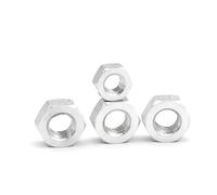 KSeSii Tuercas hexagonales, aluminio 6061#, M2, M2.5, M3, M3.5, M4, M5, M6, M8, M10, M12, M14, M16, M18, M20, M22, M24, 1-50 unidades(M4 (50pcs))