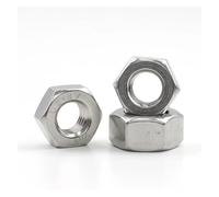 KSeSii Tuercas hexagonales métricas de 1 a 55 piezas, M2, M2.5, M3, M4, M5, M6, M8, de acero inoxidable y acero al carbono for tornillos .(201 stainless steel,M10 5pcs)