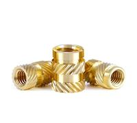 KSeSii Tuercas roscadas de latón termofusible, moleteadas, moldeadas por inyección, de cobre, M1, M1.4, M1.6, M1.7, M2, M2.5, M3, M4, M5, M6 y M8, 50/100 unidades(Length 2.5mm,M2 (OD3.5mm)50pcs)