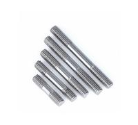 KSeSii Varilla de rosca de doble extremo 304 Pernos de perno de acero inoxidable Barra de dientes Barra roscada de doble cabeza M3 M4 M5 M6 M8(20mm,M4 (5pcs))
