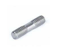 KSeSii Varilla de rosca de doble extremo 304 Pernos de perno de acero inoxidable Barra de dientes Barra roscada de doble cabeza M3 M4 M5 M6 M8(30mm,M8 (1pcs))