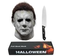 Kseyic Mascara Michael Myers Mask,Halloween Horror Cosplay Costume Props Máscara de Látex de Cabeza Completa(C)