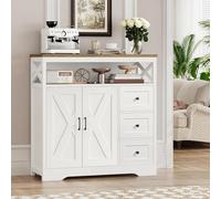 KSFASHZ - Aparador bajo para comedor, mueble de comedor, blanco, 100 × 40 × 105 cm, mueble salón, almacenamiento aparador, cocina blanca, muebles de salón buffet cocina
