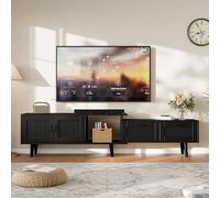 KSFASHZ - Mueble de TV extensible de madera, 146 - 180 cm, mueble de TV de madera con 2 cajones, muebles tele dormitorio, almacenamiento, muebles, TV, 180 cm, longitud de muebles, TV, salón, mesa y