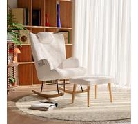 KSFASHZ - Silla de paseo para lactancia con reposacabezas, silla para balancín y lactancia con reposacabezas, sillón Rocking Chair interior silla para balancín y lactancia con bolsillo para sillón