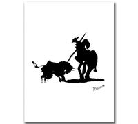 KSHAO ATHQW Pablo Picasso Póster Tauromaquia Española Pintura en Lienzo Minimalista Blanco Negro Pablo Picasso Impresiones para Decoración del Hogar Cuadro 50x70cm Sin Marco