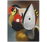 KSHAO ATHQW Póster de Joan Miró con cabeza humana, arte de pared, impresiones nórdicas en lienzo para decoración de salón, 40 x 50 cm, sin marco