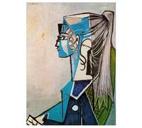 KSHAO ATHQW Pósters de Picasso《Chica con Cola de Caballo Alta》Cuadro en Lienzo Picasso Arte de Pared Neoclasicismo nórdico Impresiones para decoración de Sala de Estar Cuadro 30x50cmx1 Sin Marco