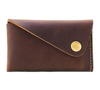 Ksheria Elegante y compacto! Tarjeteros de cuero retro - Carteras delgadas de 10,5 cm x 7 cm para hombres y mujeres, ideal para negocios y uso diario, Amarillo, General