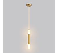 KSHSAA 6W LED Luz colgante de aluminio Minimalista dormitorio moderno línea larga Lámpara colgante Barra luz ventana creativa Lámpara colgante techo Lámpara colgante nórdica de lujo una sola cabeza