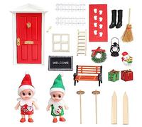 KSHSAA Decoración del Pueblo navideño - Kit de casa de muñecas de Madera, Decoraciones navideñas, casa de muñecas de Madera, Kit Hecho a Mano para decoración del hogar