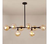 KSHSAA Globos de cristal Lámpara colgante Lámpara de techo de cristal creativa Luces múltiples Lámpara colgante Lámpara de techo interior para sala de estar Dormitorio Comedor