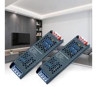 KSIBNW Transformador 220V a 12V, Fuente de Alimentación LED AC 220V a DC 12V 16,6A 100W Drive Fino Conmutada Fuente Alimentación de Voltaje Constante Driver de Bajo Voltaje para Tira LED, 2Piezas