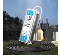 KSIBNW Transformador 220V a 24V 12W, Impermeable IP67 Fuente de Alimentación Exterior Ultra Fino LED Driver con Enchufe AC 220V a DC 24V 0,5A 12W Tensión Controlado Voltaje Constante Driver de Bajo