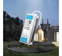 KSIBNW Transformador 220V a 24V 6W, Impermeable IP67 Fuente de Alimentación Exterior Ultra Fino LED Driver con Enchufe AC 220V a DC 24V 0,25A 6W Tensión Controlado Voltaje Constante Driver de Bajo