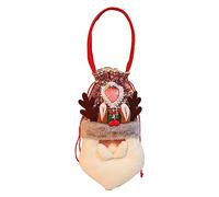 KSIEE Bolsas de regalo de Navidad para muñecas con cordón reutilizables, bolsas de regalo de Papá Noel con cordón de Papá Noel, oso para niños para envolver las vacaciones (A)