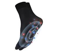 KSIEE Calcetines elásticos de turmalina iónica para moldear el cuerpo, calcetines moldeadores de acupresión de turmalina autocalentamiento, calcetines de terapia de turmalina, calcetines moldeadores