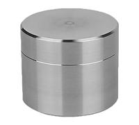 KSIEE Pastillero redondo de metal, pastillero de acero inoxidable, caja de almacenamiento de pastillas impermeable, organizador de pastillas de viaje para hombres y mujeres, 1 compartimento