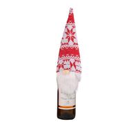 KSIEE Soporte para botella de vino de muñeca de gnomo, cubierta de botella de vino tejida y linda, decoración de fiesta de Navidad para fiesta de Navidad para fiesta de Navidad (C)