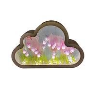 KSIEE Tulipán Luz nocturna hecha a mano para decoración de muebles, flor de simulación, lámpara de mesa para dormitorio, lámpara de mesa para niños, niñas, parejas, amigos, regalo, decoración de