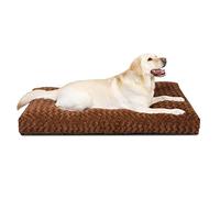 KSIIA Cama para Perro Grande, Camas Perro Antiestres Fondo Antideslizante L, Colchon Cojín Grande, Colchoneta Lavable a Máquina, Dog Bed, 105x70cm, Marrón