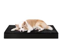 KSIIA Cama Perro Grande, Cama Ortopédica para Perros, L 90x55cm, Negro | Colchoneta Perro Colchon Cojín Desenfundable, Lavable a Máquina Relleno Grueso Funda, Fondo Antideslizante Mascota