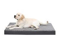 KSIIA Ortopédica Cama para Perros Extra Grande, 111x81cm Colchón Perro de Doble Cara, Colchoneta Perro Lavable, Cojín Mascota Desenfundable Impermeable, Dog Bed Gris Oscuro
