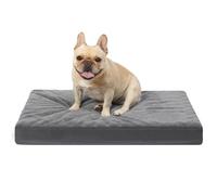 KSIIA Ortopédica Cama para Perros Medianos, 75x47cm Colchón Perro de Doble Cara, Colchoneta Perro Lavable, Cojín Mascota Desenfundable Impermeable, Dog Bed Gris Oscuro